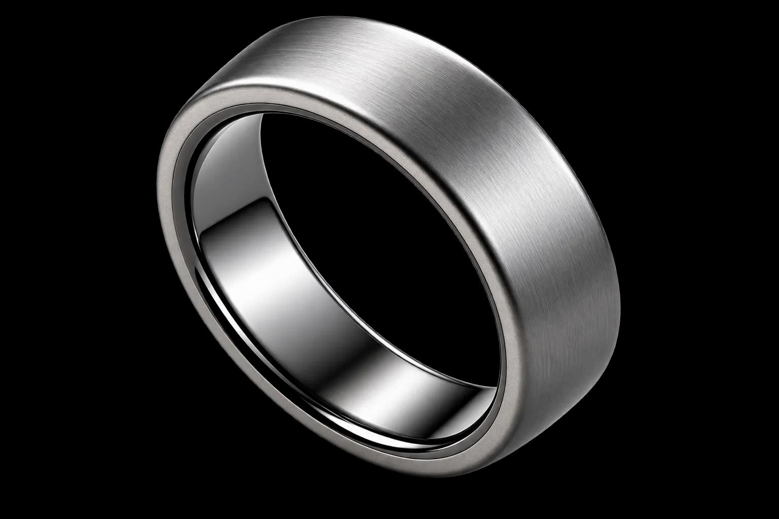 ORYN smart ring in brushed titanium